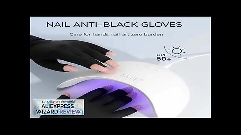 Nail Tools Anti-ultraviolet Uv Gloves Sun Black Half Exposed Fingertips Phototherapy Gloves Review