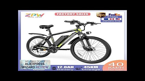 ZPW S26 500W EBike 48V 20AH 26 Inch Off-road Tires Electric Bicycle Review