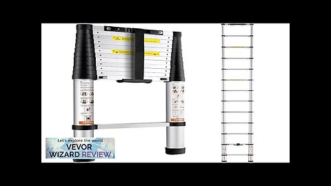 VEVOR Telescoping Ladder Aluminum Extension Step 12.5 ft Multi-purpose Portable Review