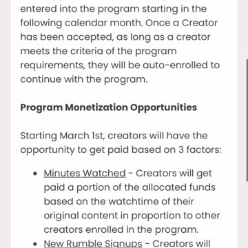 Rumble creator programs 2025