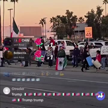A huge gathering in Bakersfield, California protesting federal immigration conducting raids