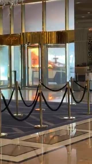 A Tesla Cybertruck has caught fire close to the Trump International Hotel in Las Vegas.