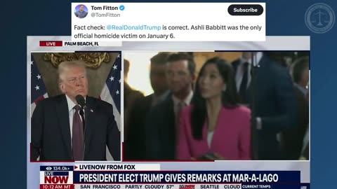 Tom Fitton: Ashli Babbitt Only Official Jan 6 Homicide Victim! | 01/13/25