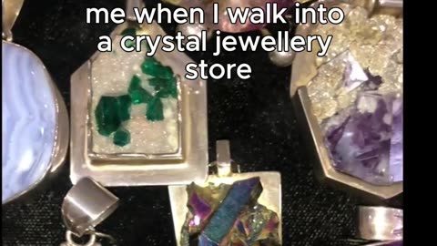 The inner child in me when I walk into crystal jewellery store #antouniquejewels #crystaljewelry