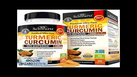 Turmeric Curcumin with Black Pepper Extract 1500mg High Absorption Ultra Potent Review