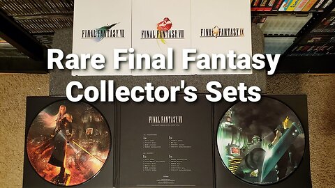 Final Fantasy 7, 8, and 9 Collector's Edition Prima Guides and FF7 Remake/OG Soundtrack Vinyl Sets.