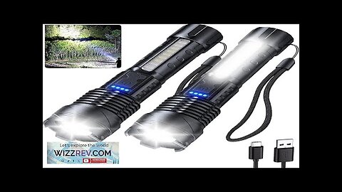 Flashlights High Lumens Rechargeable 2 PCS 1000000 Lumens Led Tactical Flashlight Battery Review