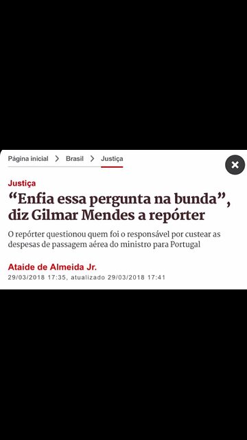 A repórter exercendo seu ofício e o vendedor de sentenças Gilmar Mendes mandou a repórter enfiar a pergunta no k👀