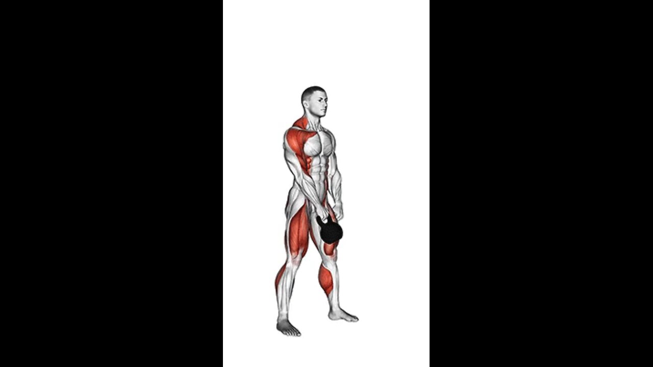 One Arm Kettlebell Snatch Exercise.