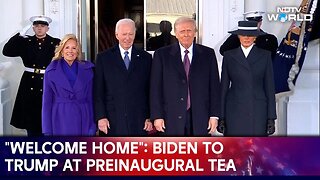 The Bidens welcome the Trumps at the White House for a preinaugural tea