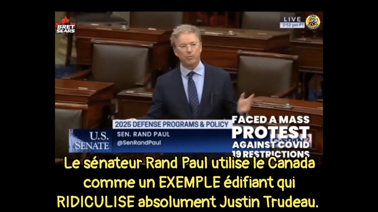 Le sénateur Rand Paul utilise le Canada comme un EXEMPLE édifiant qui RIDICULISE Justin Trudeau