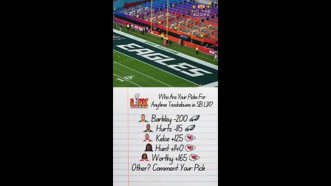 Who are you betting on for Anytime Touchdown Scorers in Super Bowl LIX? let us know in the comments!