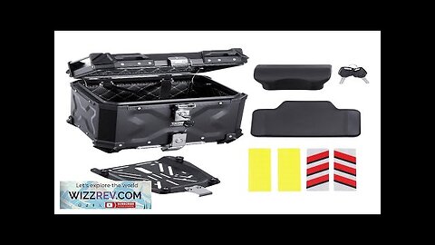 55L Motorcycle Top Case Universal Motorbike Tail Box with Leather Lining Review