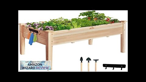 Raised Garden-Planter with Legs Outdoor Elevated Garden Bed Wood Stand Review