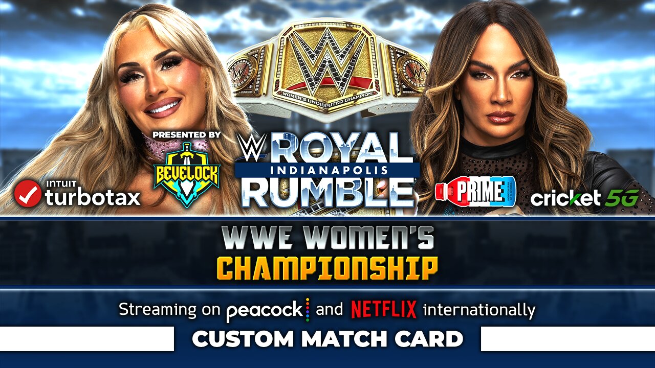 Royal Rumble 2025: Tiffany Stratton vs. Nia Jax - Custom Match Card