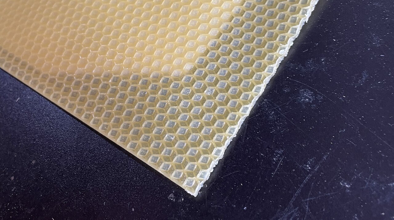 Wax foundation on frames