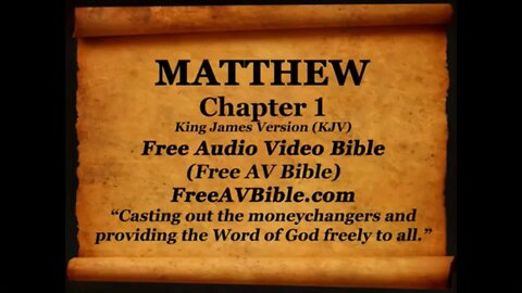 Matthew KJV read along audio bible with piano worship music in the background