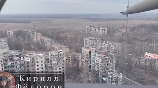 View of Avdiivka from a Russian helicopter