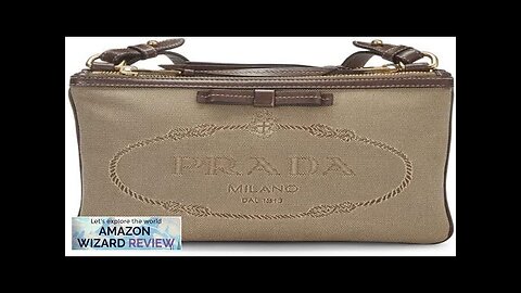 Prada Pre-Loved Brown Logo Jacquard Fabric Double Zip Crossbody BrownPrada double zip Review