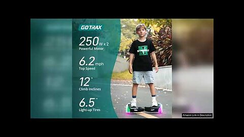 Gotrax Hoverboard with 6.5" LED Wheels & Headlight, Max 4/6 Miles Range, Review