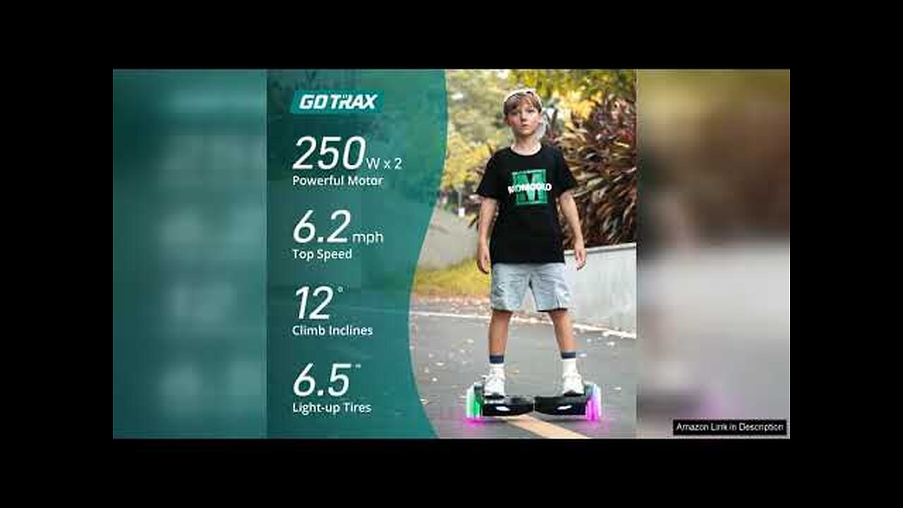 Gotrax Hoverboard with 6.5" LED Wheels & Headlight, Max 4/6 Miles Range, Review