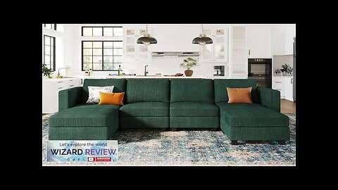 Belffin Modular U Shape Couch with Storage Ottoman Corduroy Sectional Couch Review