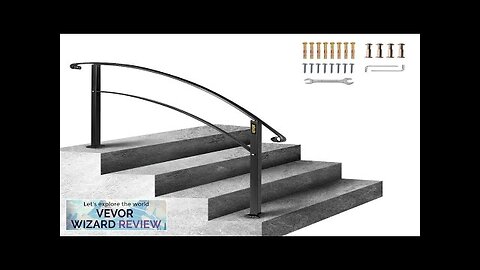 VEVOR 4-Step Handrail Fits 1 or 4 Steps Matte Black Stair Rail Review