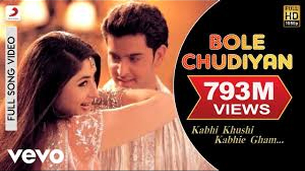 Bole Chudiyan Full Video - K3G_Amitabh_ Shah Rukh_ Kajol_ Kareena_ Hrithik_Udit Narayan(1080P_HD)