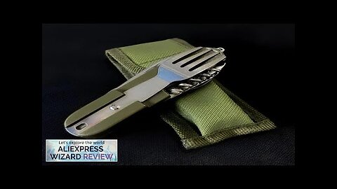 7 In 1 Multifunctional Outdoor Tableware Stainless Steel Foldable Fork Spoon Knife Review