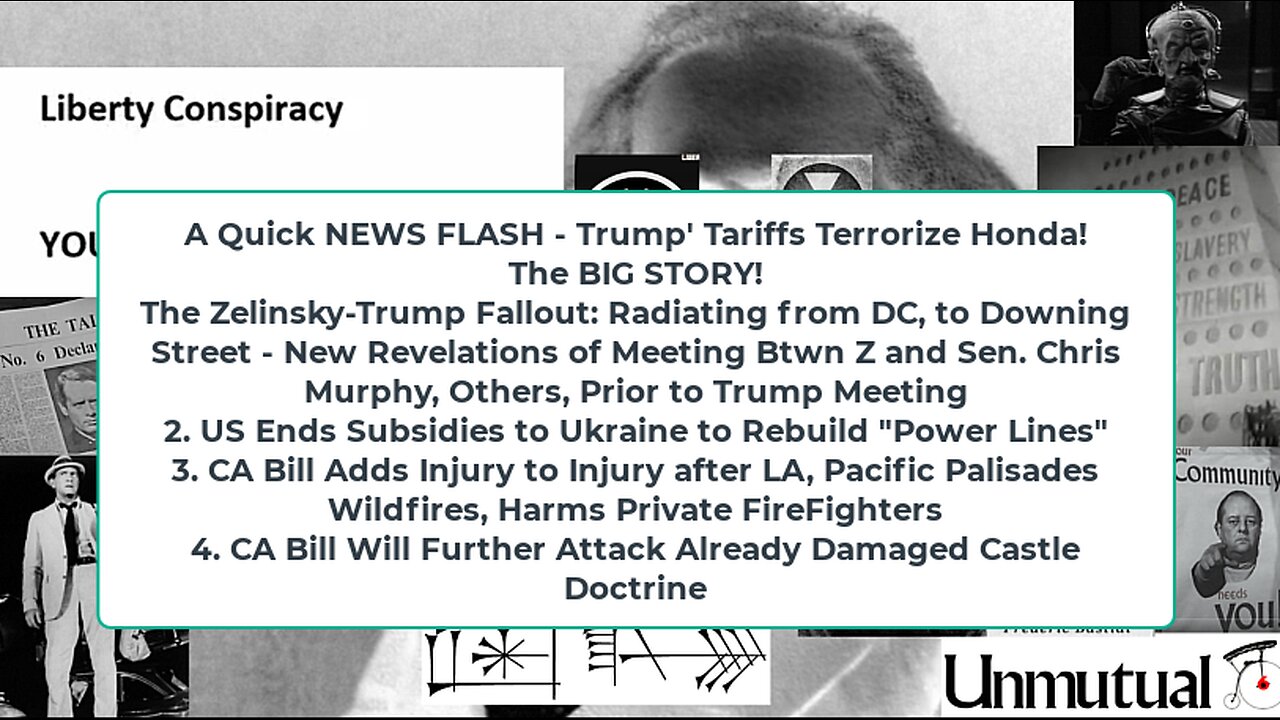 Liberty Conspiracy 3-3-25 Zel-Trump-Deep-State Fallout, UK, Gaza Genocide Continues