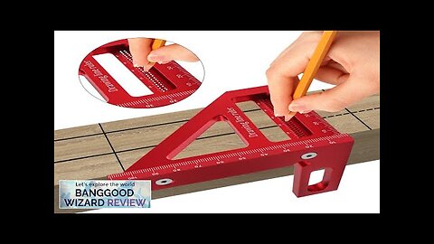 Carpenter Square Aluminum Miter Triangle Hole Ruler Woodworking Square Protractor 3D Multi Review