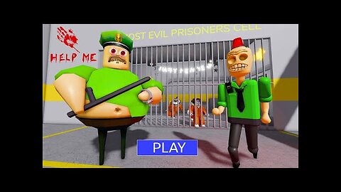 Big Head Green BARRY and SIREN COP HARD MODE Roblox Escape Obby #roblox #obby