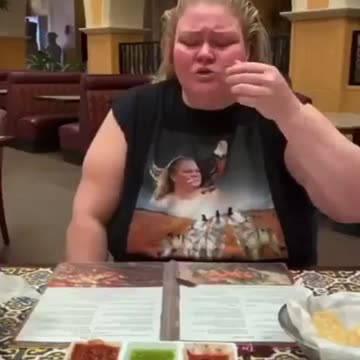 A lady, acting like Thor, smashed the bug.