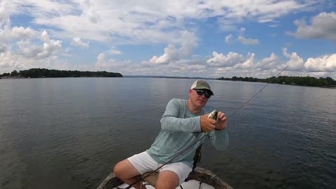 Fishing Lake Weiss in New Boat