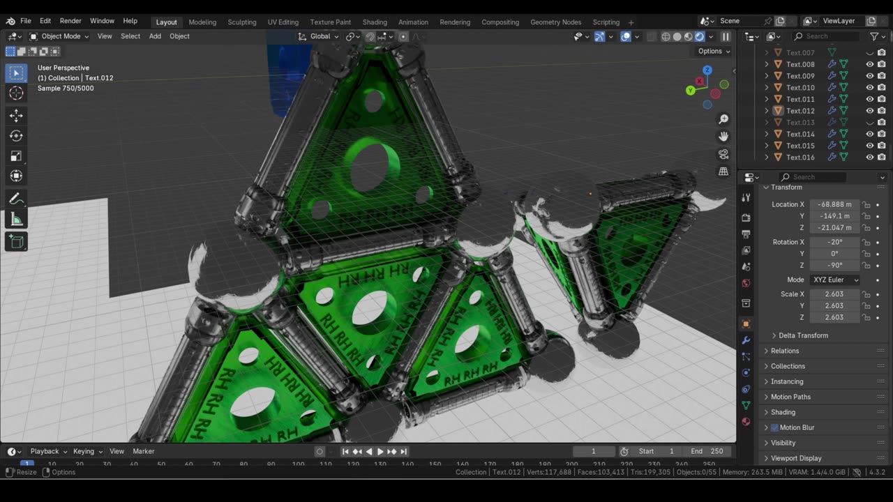 Geomag style tetrahedron [made in Blender 3D]