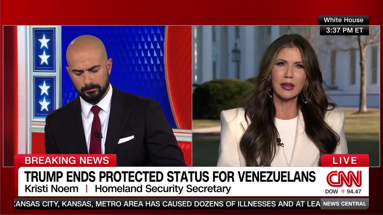 Sec Noem: Today, I am revoking Joe Biden's extension of Venezuelan Temporary Protected Status