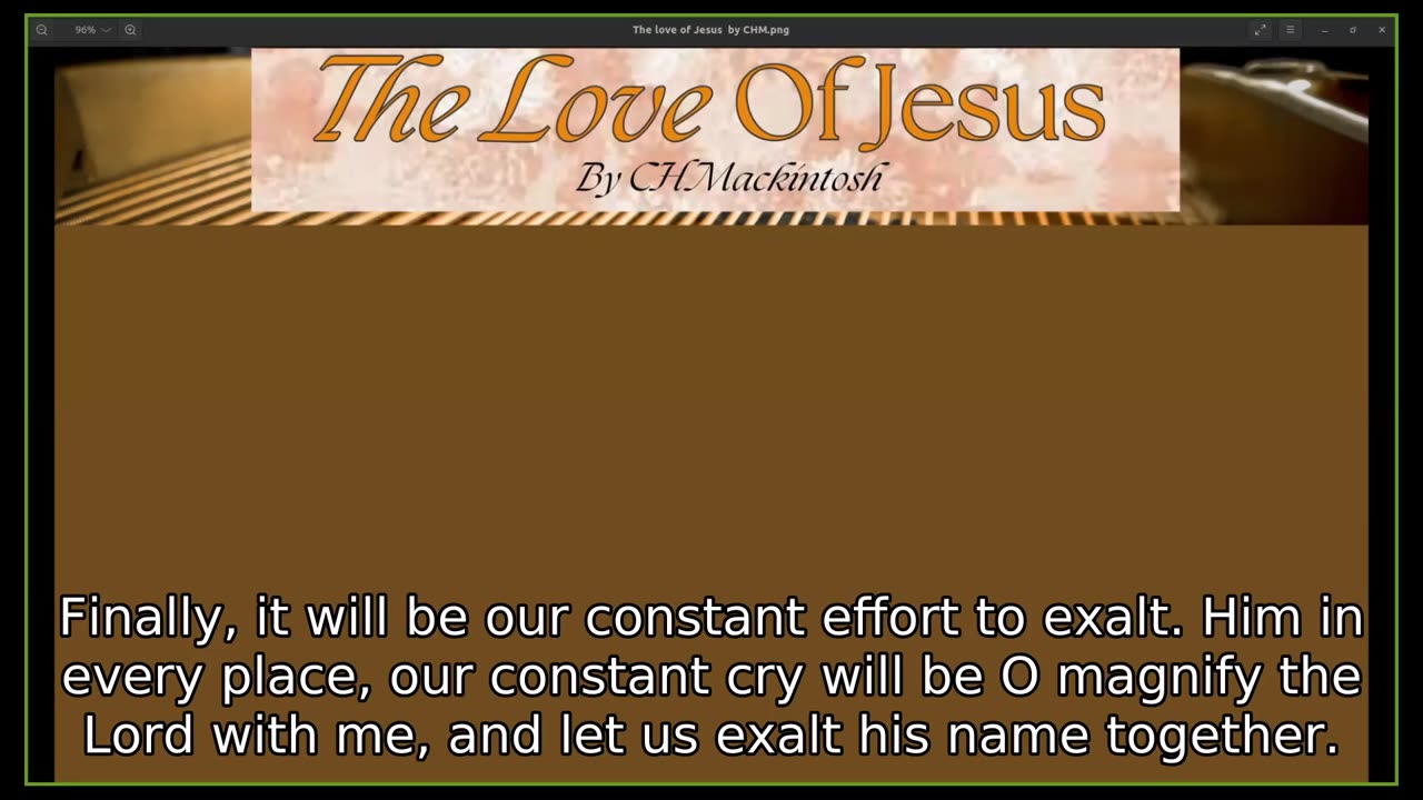 The Love of Jesus, by C H Mackintosh