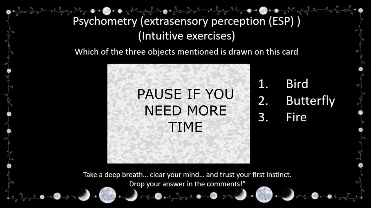 INTUITIVE TEST ESP PSYCHOMETRY