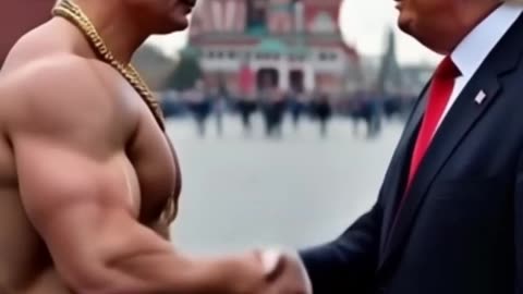 Donald Trump and Vladimir Putin at red square