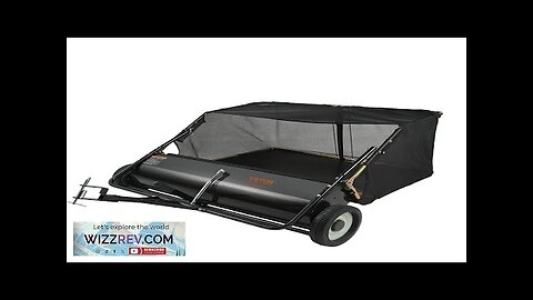 Lawn Sweeper Tow Behind Leaf Yard Collector 42.5" 25 Cu. Ft. Adjustable Review