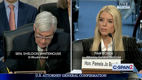 Pam Bondi Delivers A Self-Awareness KO To Sen. Whitehouse About How The Justice System SHOULD Work