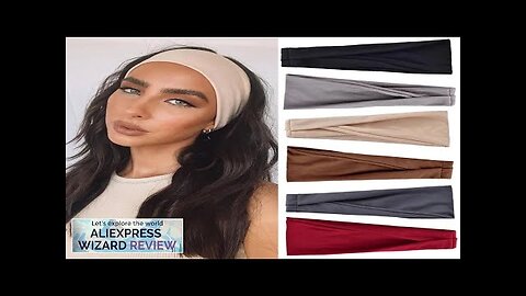 Women Headband Turban Solid Color Elastic Hair Bands Yoga Hairband Fashion Makeup Review