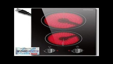 Karinear 110v Electric Cooktop 2 Burners 12'' Electric Stove Top with Plug Review