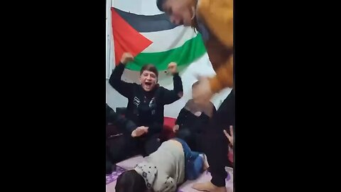 Palestinian Children Learn Of A Cease Fire