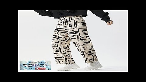 INCERUN Men Print Pants Casual Fashion Straight Legged Trousers for Men Large Review