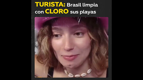 Joven argentina asegura que Brasil usa cloro en sus playas