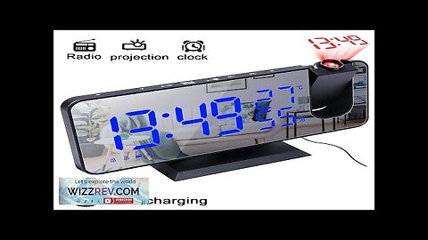 LED Mirror Alarm Clock Big Screen Temperature and Humidity Display with Radio Review