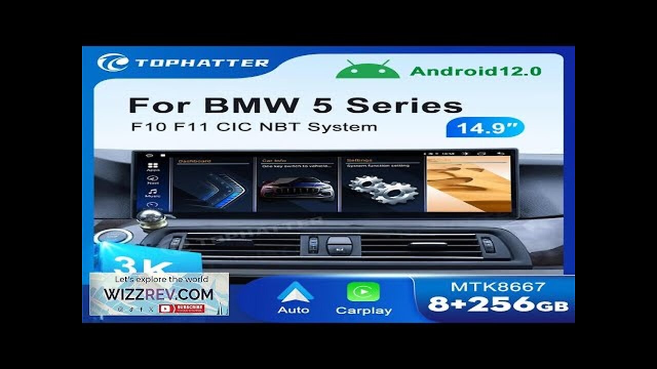 14.9'' Car Radio For BMW 5 Series F10 F11 F18 Wireless CarPlay Review