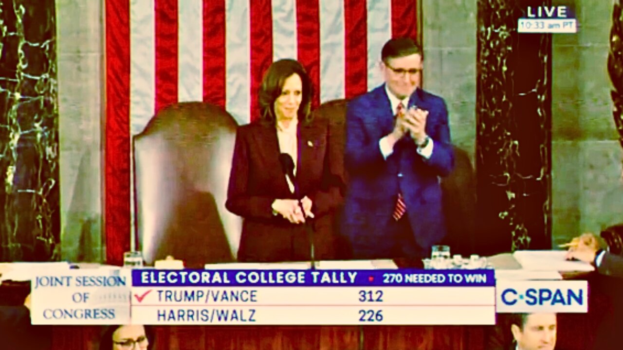 Kamala Harris Certifies 2024 Election & Declares Donald J. Trump The Winner!