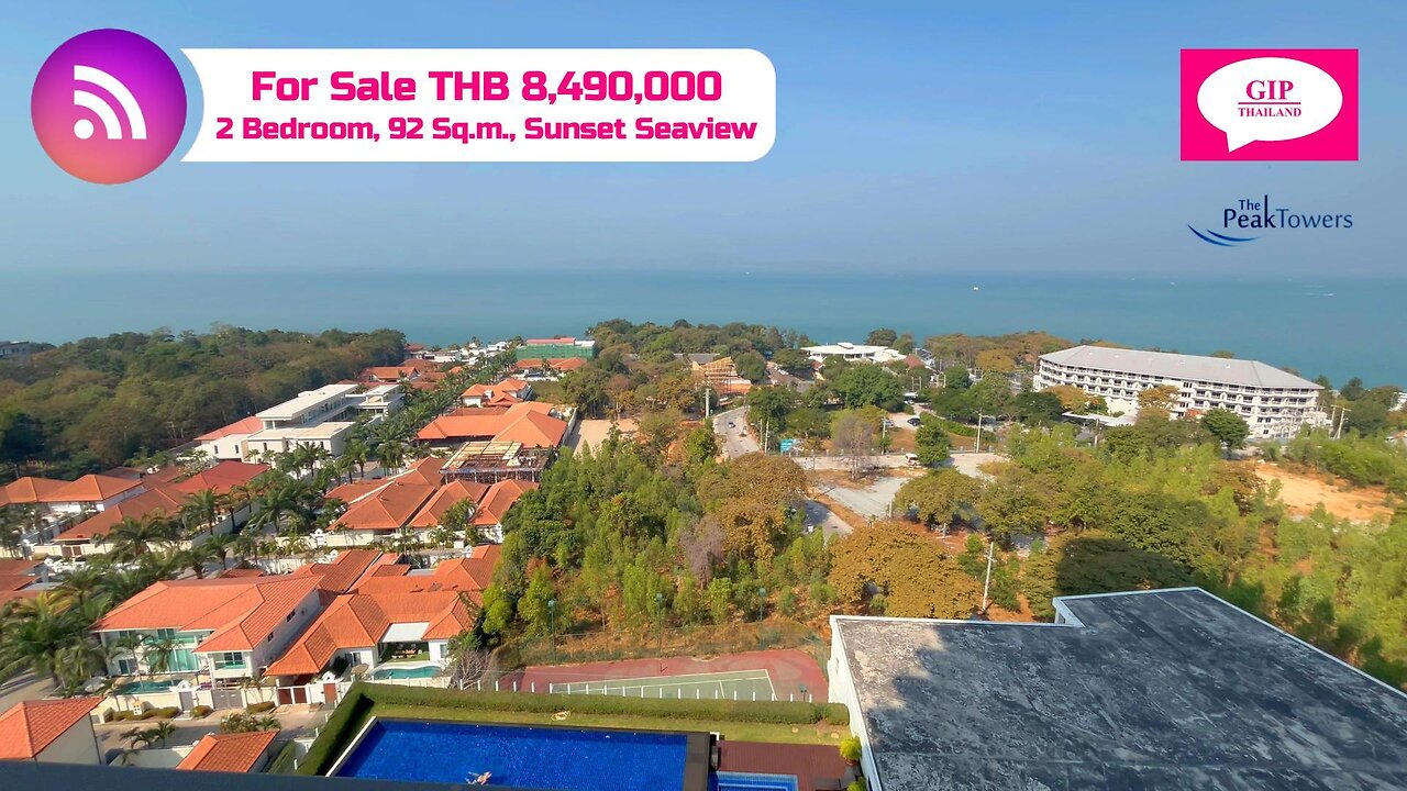 SOLD The Peak Towers, Cosy Beach, Thailand, THB 8,490,000, 2 Bedroom, For Sale